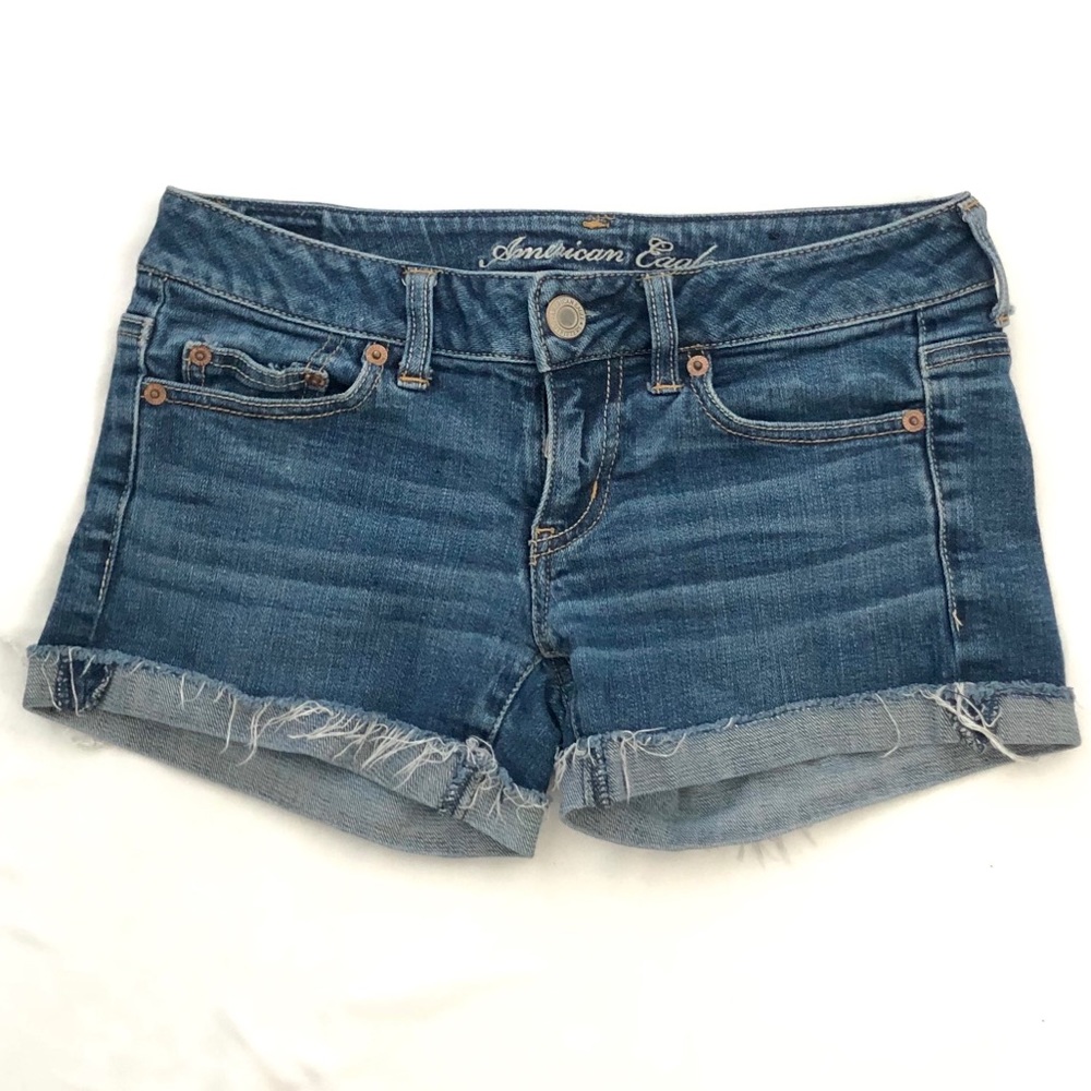 American Eagle cuffed cutoff shorts sz. 2 - Picture 2 of 5